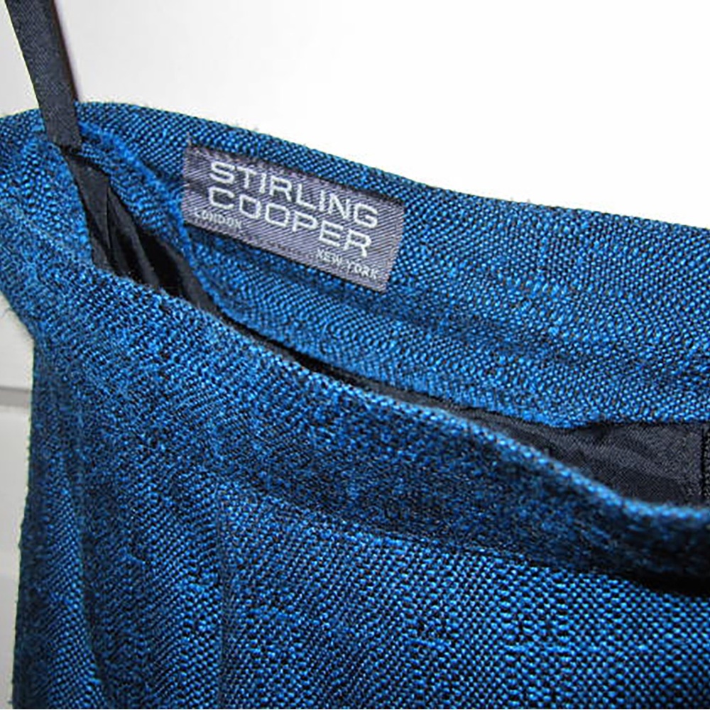 Blue Vintage High-Waisted Pencil Skirt